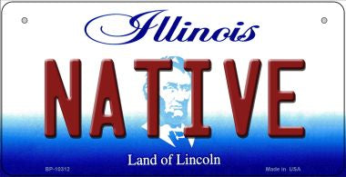 Native Illinois Novelty Metal Bicycle Plate BP-10312