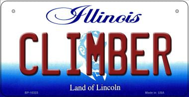 Climber Illinois Novelty Metal Bicycle Plate BP-10323