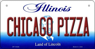 Chicago Pizza Illinois Novelty Metal Bicycle Plate 