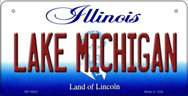 Lake Michigan Illinois Novelty Metal Bicycle Plate BP-10327