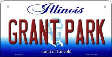 Grant Park Illinois Novelty Metal Bicycle Plate BP-10333