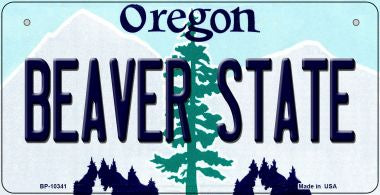 Beaver State Oregon Novelty Metal Bicycle Plate 