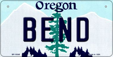 Bend Oregon Novelty Metal Bicycle Plate 