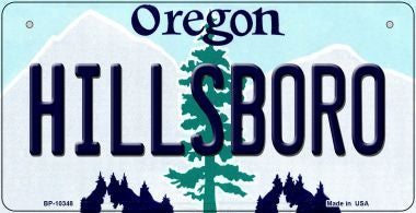 Hillsboro Oregon Novelty Metal Bicycle Plate BP-10348