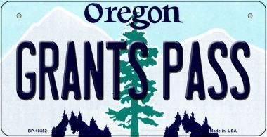 Grants Pass Oregon Novelty Metal Bicycle Plate BP-10352