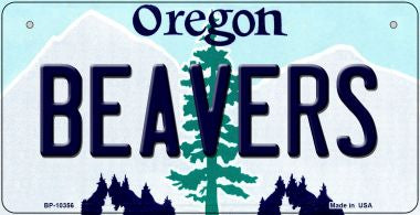 Beavers Oregon Novelty Metal Bicycle Plate 