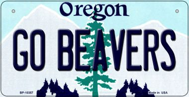 Go Beavers Oregon Novelty Metal Bicycle Plate BP-10357