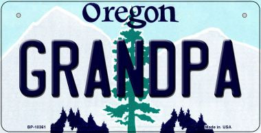 Grandpa Oregon Novelty Metal Bicycle Plate BP-10361