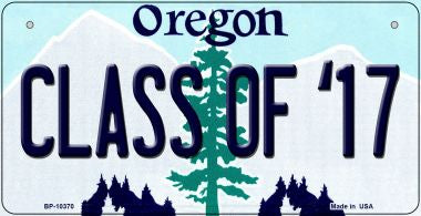 Class Of '17 Oregon Novelty Metal Bicycle Plate BP-10370