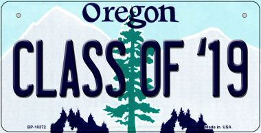 Class Of '19 Oregon Novelty Metal Bicycle Plate BP-10372