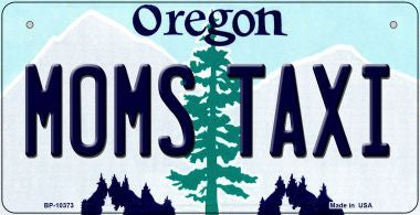 Moms Taxi Oregon Novelty Metal Bicycle Plate BP-10373