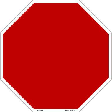 Red Dye Sublimation Octagon Metal Novelty Stop Sign