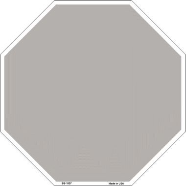 Grey Dye Sublimation Octagon Metal Novelty Stop Sign