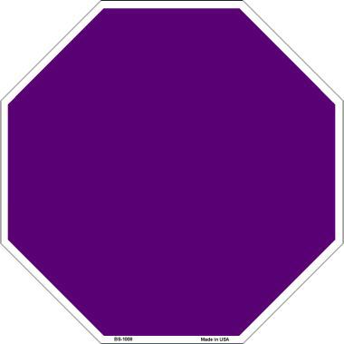 Purple Dye Sublimation Octagon Metal Novelty Stop Sign