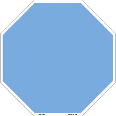 Light Blue Dye Sublimation Octagon Metal Novelty Stop Sign