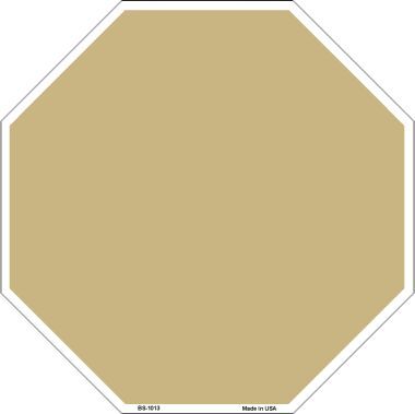 Gold Dye Sublimation Octagon Metal Novelty Stop Sign