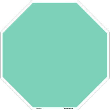 Mint Dye Sublimation Octagon Metal Novelty Stop Sign