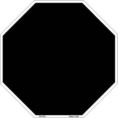 Black Dye Sublimation Octagon Metal Novelty Stop Sign