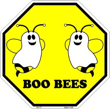 Boo Bees Metal Novelty Octagon Stop Sign