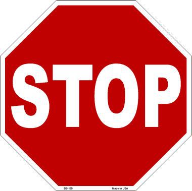 Stop Metal Novelty Octagon Stop Sign