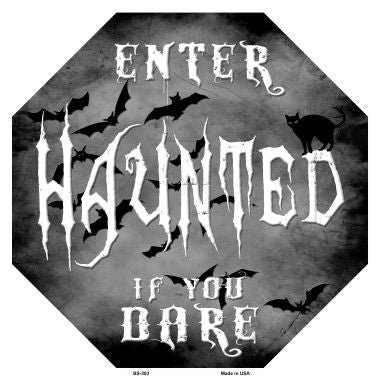 Haunted Metal Novelty Stop Sign