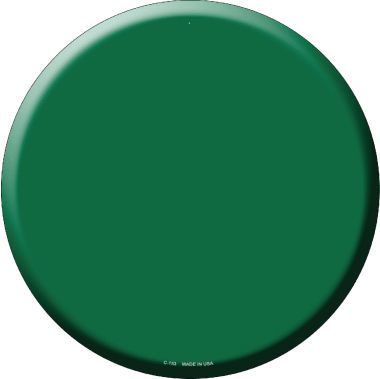 Green Novelty Metal Circular Sign
