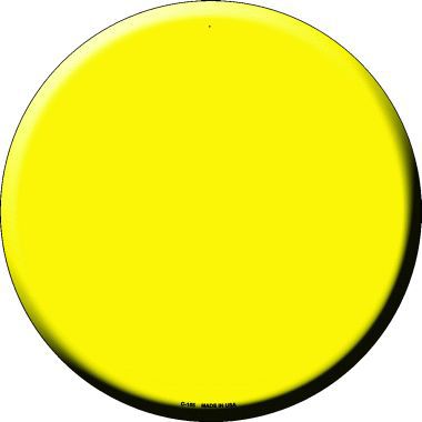 Yellow Novelty Metal Circular Sign