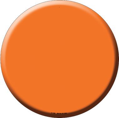 Orange Novelty Metal Circular Sign