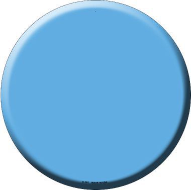 Light Blue Novelty Metal Circular Sign