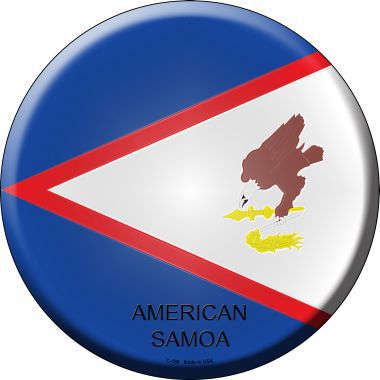 American Samoa Country Novelty Metal Circular Sign