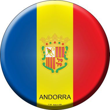 Andorra Country Novelty Metal Circular Sign