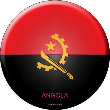 Angola Country Novelty Metal Circular Sign