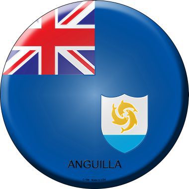 Anguilla Country Novelty Metal Circular Sign