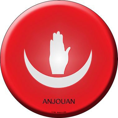 Anjouan Country Novelty Metal Circular Sign