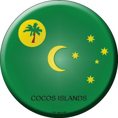 Cocos Islands Country Novelty Metal Circular Sign