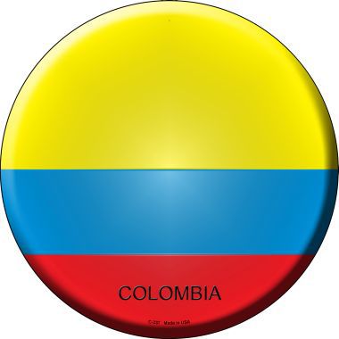 Colombia Country Novelty Metal Circular Sign