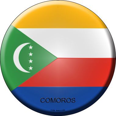 Comoros Country Novelty Metal Circular Sign