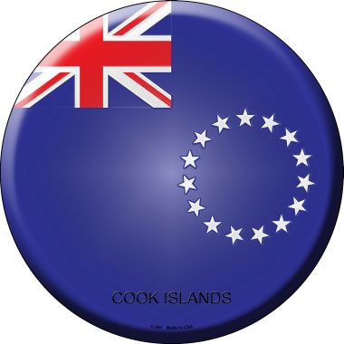 Cook Islands Country Novelty Metal Circular Sign