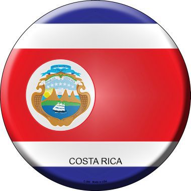 Costa Rica Country Novelty Metal Circular Sign