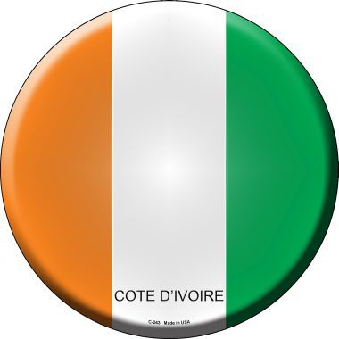 Cote D'ivoire Country Novelty Metal Circular Sign