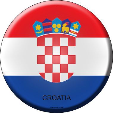 Croatia Country Novelty Metal Circular Sign