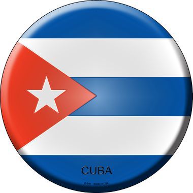 Cuba Country Novelty Metal Circular Sign C-246