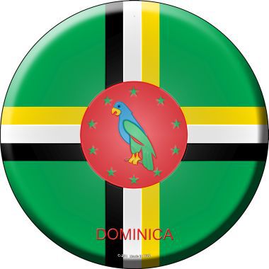 Dominica Country Novelty Metal Circular Sign