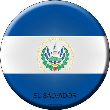 El Salvador Country Novelty Metal Circular Sign