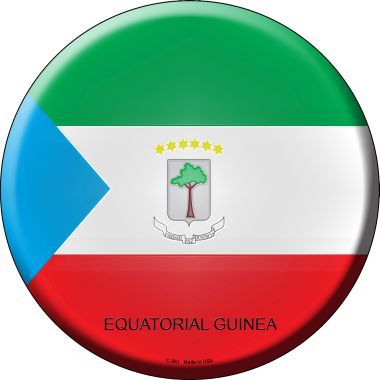 Equatorial Guinea Country Novelty Metal Circular Sign