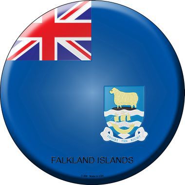 Falkland Islands Country Novelty Metal Circular Sign