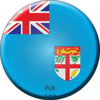 Fiji Country Novelty Metal Circular Sign