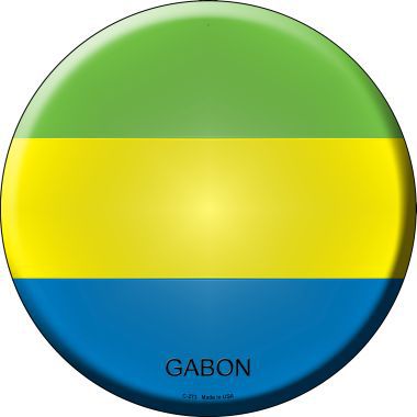 Gabon Country Novelty Metal Circular Sign