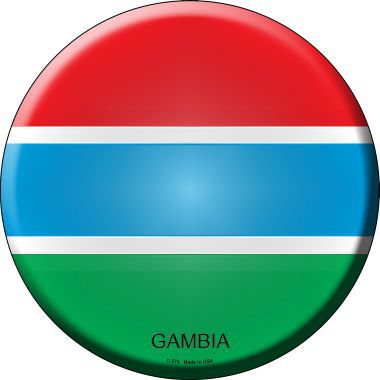 Gambia Country Novelty Metal Circular Sign