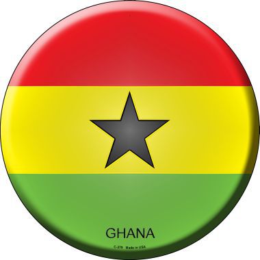 Ghana Country Novelty Metal Circular Sign